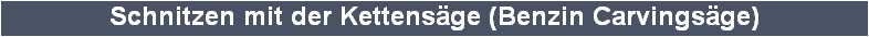 Schnitzen mit der Kettensge (Benzin Carvingsge)